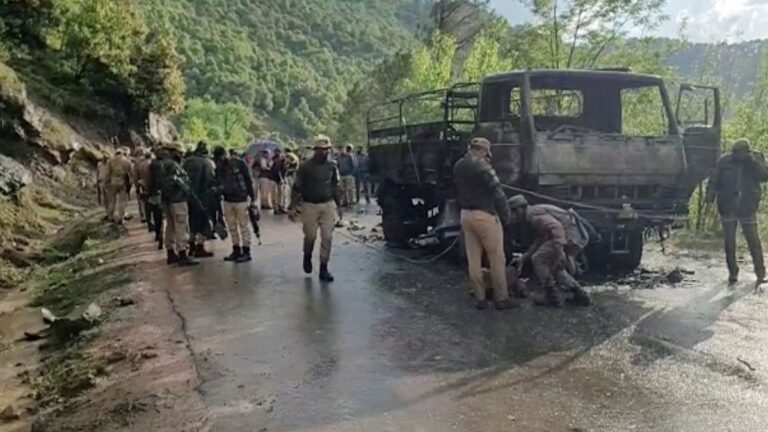 Terrorist attack on Poonch: Gunmen shot from hills, hitting the windshield and then the side of an IAF vehicle.